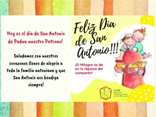 ¡FELIZ DIA DE SAN ANTONIO FAMILIAS!