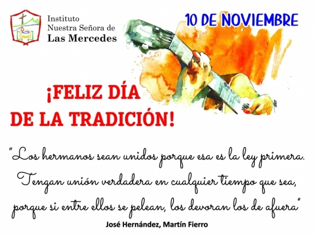 ¡FELIZ DIA DE LA TRADICIÓN FAMILIAS!