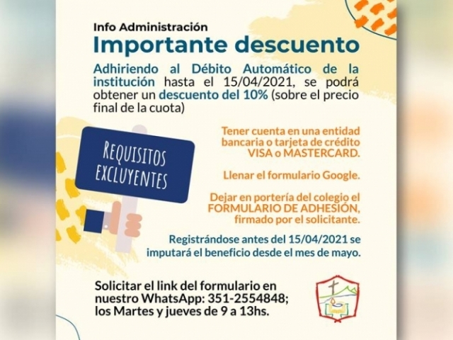 Adhesión al Débito Automático