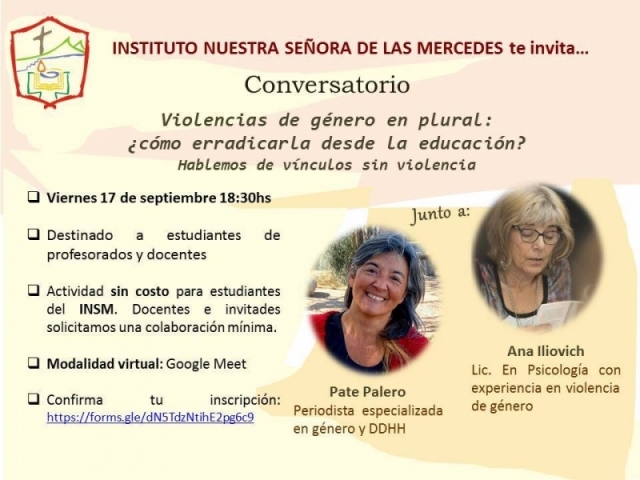 Conversatorio: Violencias de género en plural: ¿Cómo erradicarla desde la educación?